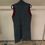 Renee C  Anthropology long warm charcoal burgundy vest S Photo 1
