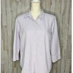 L.L.Bean Women's Large Purple Check Long Sleeve Button-Up Shirt Casual Photo 1
