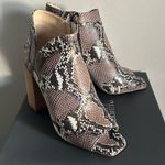 Vince Camuto New Fedrilla Peep Toe Snake Print Embossed Block Heel Bootie Photo 14