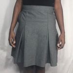 Cute gray pleated school girl skirt Photo 3