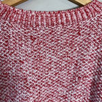 Everly Anthropologie Cable Knit Crew Neck Pullover Sweater Women Medium Red Cozy Photo 9