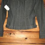 NWT Vintage Black Glitter Denim Jean Jacket Black Photo 2