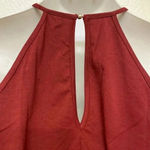 🆕Lace Splicing Drawstring Pocket Romper L🆕 Red Size L Photo 7