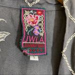 Johnny Was  Dark Gray White Embroidered Linen Vest Photo 4