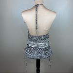 Croft & Barrow tribal print tankini, size 10, halter tie neck, ruched sides Photo 3