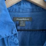 Tommy Bahama 100% Linen Blue Collar Front Button Top Shirt Small Photo 1