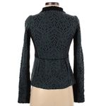 Nanette Lepore GUC Blue Textured Pattern Blazer with Black Accents-Size 0 Photo 14