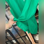 Anthropologie Maeve  button down shirt tunic pocket collar short sleeve kelly top Photo 5