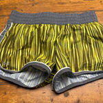 Under Armour  Heatgear Running Shorts Women's Medium Green Yellow Stripe Athletic Photo 0