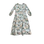 Tuckernuck Madison Des Fleurs Green Floral Linen Maxi Dress Long Sleeve Size XL Photo 5