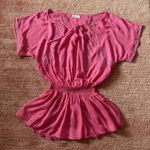 Pink Women’s Boho Peasant Tunic Or Mini Dress Handmade in Indonesia Oversize Pink Size undefined Photo 0