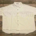 Women’s white Blue B Collection shirt/jacket XXXL Size 3X Photo 2