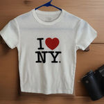 Gildan I Love‎ NY Tee Shirt Classic Cotton XS Babydoll Hipster Y2K Retro Comfort Photo 0