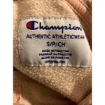 Champion Size Small Pink Acid Wash Hoodie White Logo Women's Pullover Sweater Photo 2