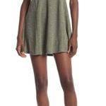 Velvet Torch  Dress Womens Large Sage Green Puff Sleeve Mini‎ Knit Photo 0