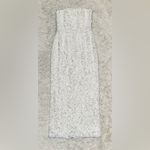 NEW Helsi Leslie Strapless Sequin Column White Midi Dress sz S Photo 2