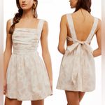 Free People NWOT Meet Me In Maui Printed Mini Dress / Ivory Combo Sz S Photo 2