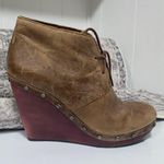 Dr. Scholl's Original Collection Leather Wedge Booties in Brown Size 7.5 Photo 1