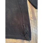 Crochet knit beach cover up tunic mini dress size small black Black Photo 1
