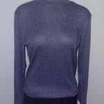 Violets & Roses Elegant Navy Blue sparkly Women's Sweater NWT petite medium Photo 0
