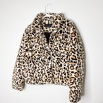 BLANK NYC  faux fur cheetah leopard print jacket size small Photo 2