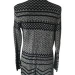 Smartwool  Avion Ridge Pattern Geometric Wool Sweater Cardigan Black Gray Medium Photo 3