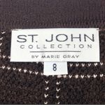 St. John  Brown and Tan Square Button Down Cardigan Photo 6