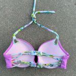 Victoria's Secret Victoria’s Secret 34B The Gorgeous Add-2-Cups Halter Bikini Top purple green Photo 2