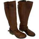 Steve Madden  Boots 8.5 Brown Leather Riding Buckle Tall Fall Winter Photo 0