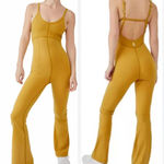 Free People Free‎ People Movement All Star Onesie Jumpsuit Alchemy Yellow Size Medium Photo 1