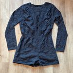 House Of Harlow x Revolve Lace Long Sleeve Romper sz M Blue Size M Photo 1