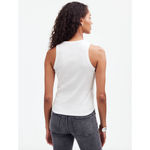 Madewell  Regenerative Cotton Ribbed Cutaway Tank Top Basics White XXL NWT Photo 2