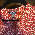 CHAPS  Red Floral Sleeveless Dress Photo 1