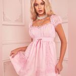 Dolls Kill Sugar Thrillz X  Softer Smiles Babydoll Dress in pink Photo 6