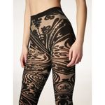 Wolford X Etro Body Tattoo Tights in Grey & Black Small Womens Nylons Pantyhose Photo 8