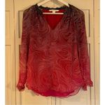 Diane Von Furstenberg Diane Von Furstenburg 100% silk wood grain print pink blouse 0 Photo 8