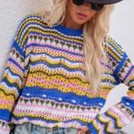 LOYO Boutique Cotton Candy Knit Sweater Photo 0