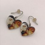 Puppy Love Bulldog Kisses Heart Earrings Photo 1