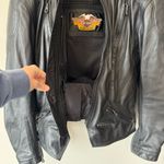 Harley Davidson FXRG Series 1 Black Leather Motorcycle Riding Jacket Size S Photo 4
