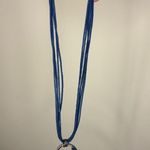 ITALIAN JEWELRY| Hand Made Necklace from Italy Wearable Art One of a Kind Blue Photo 1