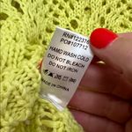 Mustard Seed  Sleeveless Knitted Sweater in Pale Neon Yellow Women’s Size Small Photo 3