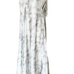 T. ZOVICH Maxi Dress Gray Tie Dye Silver Sleeveless Swing V Photo 7