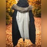 Ralph Lauren Lauren  Black Puffer Longline Faux Fur Hood Coat sz Large Photo 8