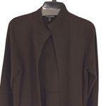 Eileen Fisher Womens Long Textured Silk Cotton Knit Cardigan Chocolate Medium Photo 1