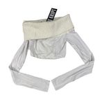 The Kript  - Binita Off Shoulder Sweater in White Photo 0