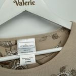 Morning Sun Beige Brown Cat 3/4 Sleeve Top Tee Cotton Kitty Kitten XL Photo 5