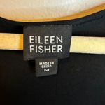 Eileen Fisher  Blouse Women's Size Medium Tie Front Office Business Black Photo 2
