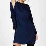 Anthropologie Cleobella Bengal Navy Embroidered Dress Split Bell Sleeves Photo 3