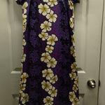 Hilo Hattie Vintage Size Small Purple Hibiscus Puff Sleeve Hawaiian MuuMuu Dress Photo 0