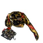 Ed Hardy NWT   Leopard Skull Scarf  Y2K Edgy Leopard Print Wrap 4 Way Wear OS Photo 4